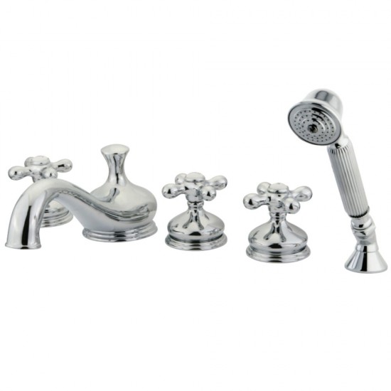 Kingston Brass Roman Tub Faucet with Hand Shower, Polished Chrome