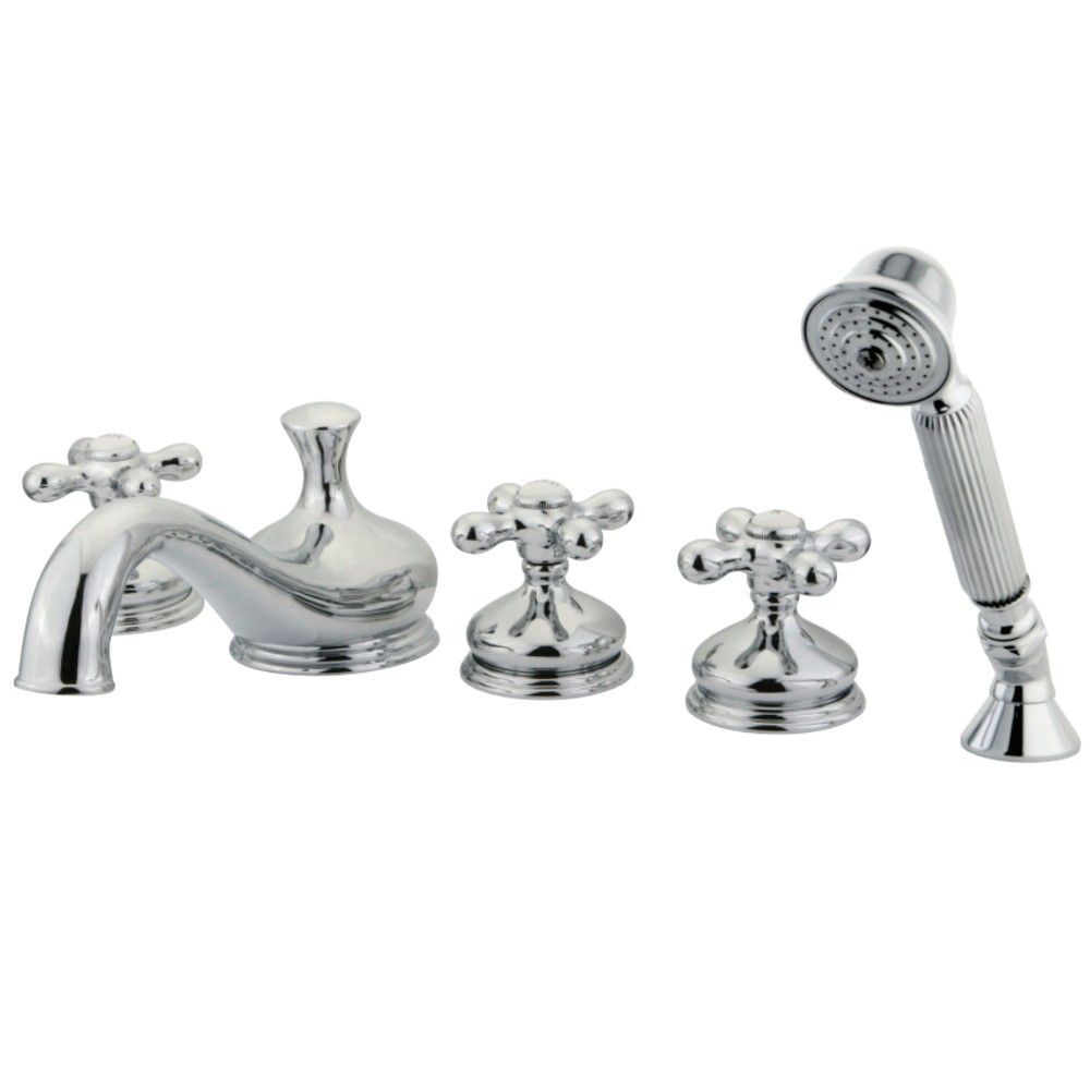 Kingston Brass Roman Tub Faucet with Hand Shower, Polished Chrome