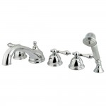Kingston Brass Roman Tub Faucet with Hand Shower, Polished Chrome