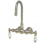 Kingston Brass Vintage 3-3/8-Inch Wall Mount Tub Faucet, Brushed Nickel