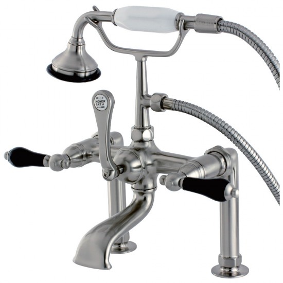 Aqua Vintage Duchess Deck Mount Clawfoot Tub Faucet, Brushed Nickel