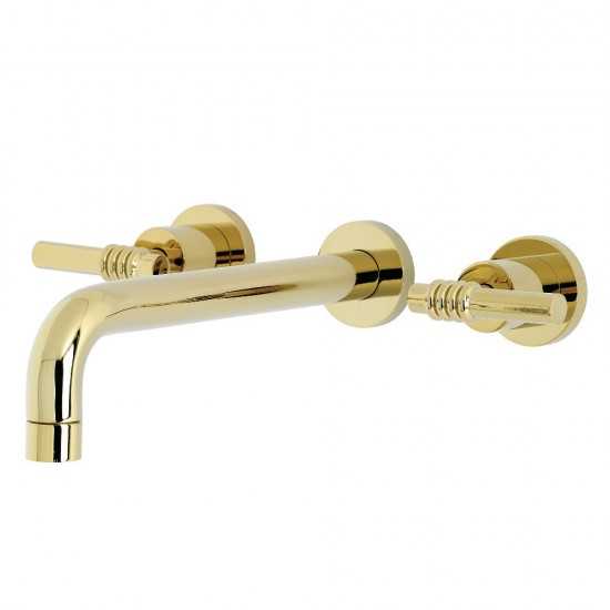 Kingston Brass Milano 2-Handle Wall Mount Tub Faucet, Polished Brass