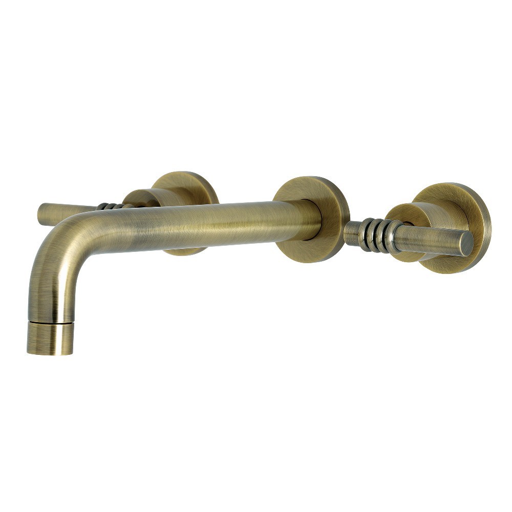 Kingston Brass Milano 2-Handle Wall Mount Tub Faucet, Antique Brass Kingston Brass Milano 2-Handle Wall Mount Tub Faucet, Antique Brass
