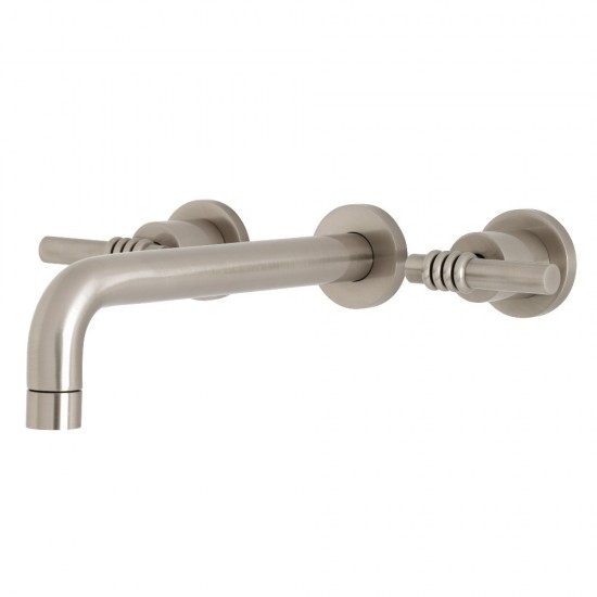 Kingston Brass Milano 2-Handle Wall Mount Tub Faucet, Brushed Nickel