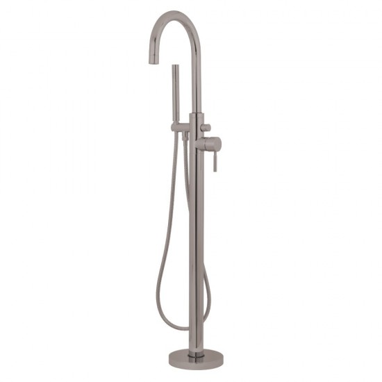 Kingston Brass Concord Freestanding Tub Faucet with Hand Shower, Brushed Nickel