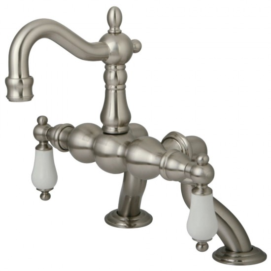 Kingston Brass Vintage Clawfoot Tub Faucet, Brushed Nickel