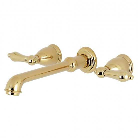 Kingston Brass English Country Wall Mount Roman Tub Faucet, Polished Brass
