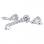 Kingston Brass English Country Wall Mount Roman Tub Faucet, Polished Chrome