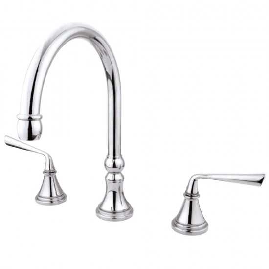 Kingston Brass Silver Sage Roman Tub Faucet, Polished Chrome