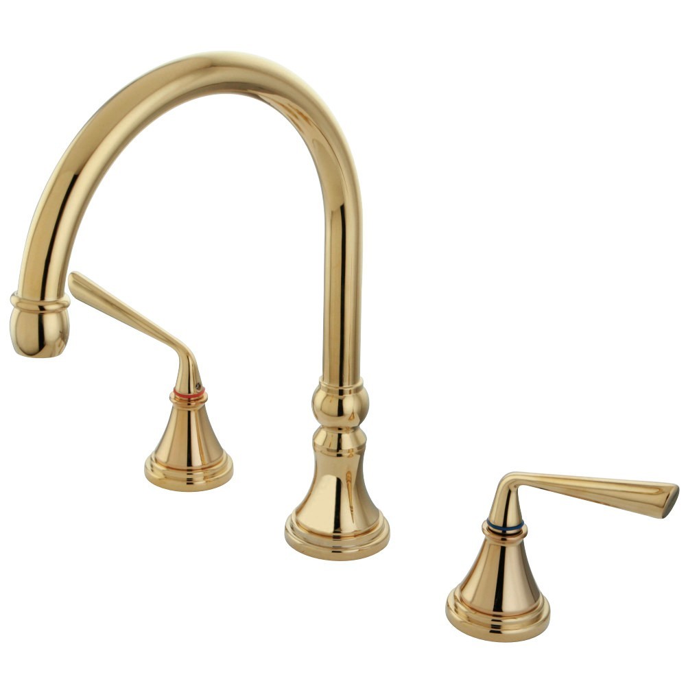 Kingston Brass Silver Sage Roman Tub Faucet, Polished Brass