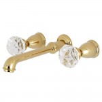 Kingston Brass Krystal Onyx Wall Mount Roman Tub Faucet, Polished Brass