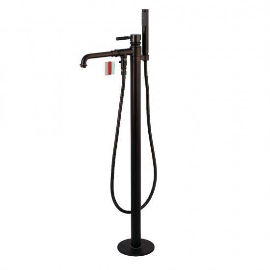 Kingston Brass Kaiser Freestanding Tub Faucet with Hand Shower, Oil Rubbed Bronze