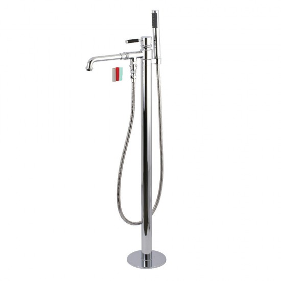 Kingston Brass Kaiser Freestanding Tub Faucet with Hand Shower, Polished Chrome