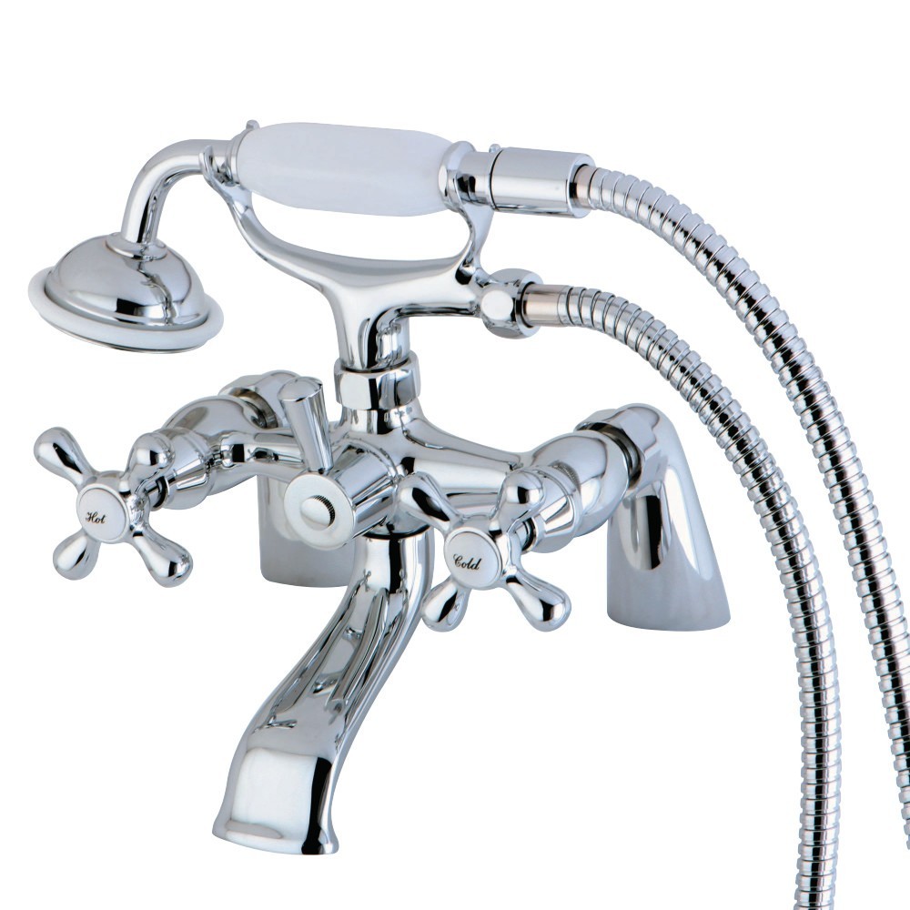 Kingston Brass Kingston Clawfoot Tub Faucet with Hand Shower, Polished Chrome