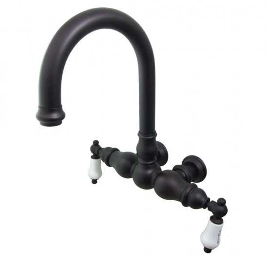 Kingston Brass Vintage 3-3/8-Inch Wall Mount Tub Faucet, Oil Rubbed Bronze