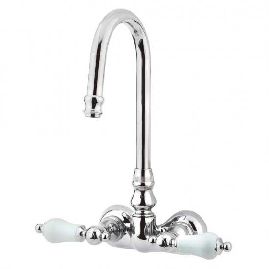 Kingston Brass Vintage 3-3/8-Inch Wall Mount Tub Faucet, Polished Chrome