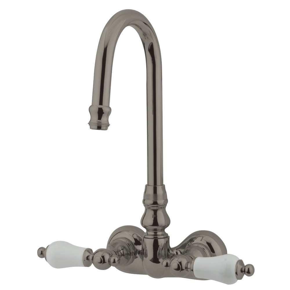 Kingston Brass Vintage 3-3/8-Inch Wall Mount Tub Faucet, Brushed Nickel