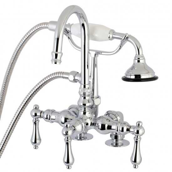 Aqua Vintage Vintage Clawfoot Tub Faucet with Hand Shower, Polished Chrome