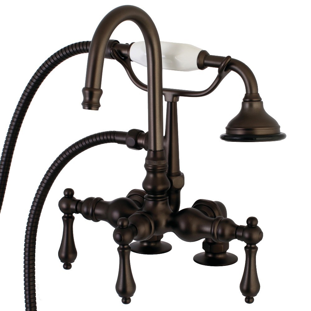 Aqua Vintage Vintage Clawfoot Tub Faucet with Hand Shower, Oil Rubbed Bronze