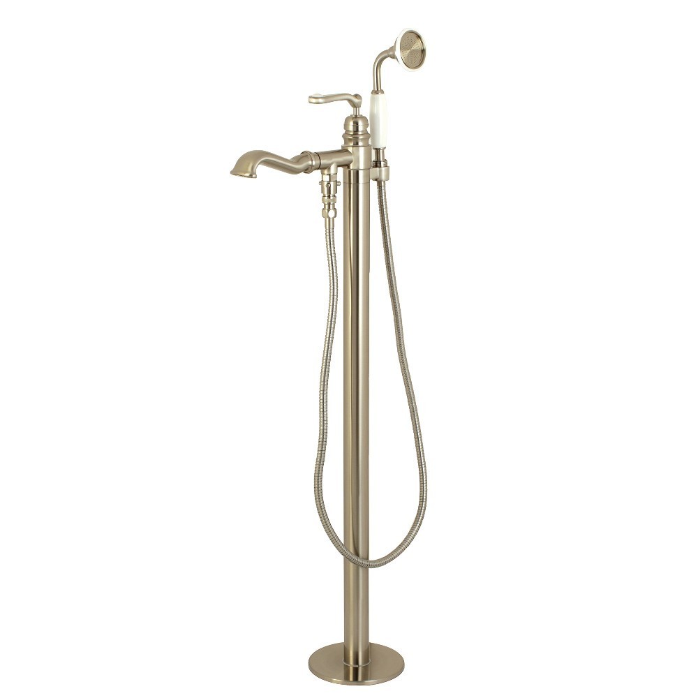 Kingston Brass Royale Freestanding Tub Faucet with Hand Shower, Brushed Nickel