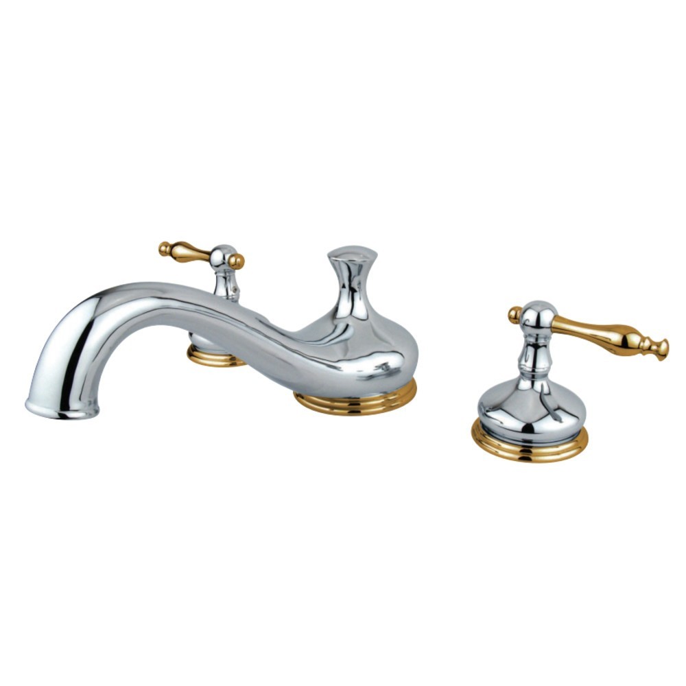 Kingston Brass Heritage Roman Tub Faucet, Polished Chrome/Polished Brass