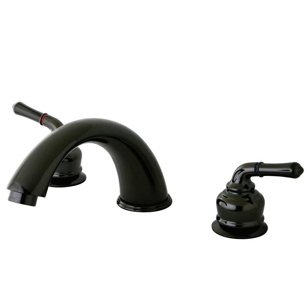 Kingston Brass Water Onyx Roman Tub Faucet, Black Stainless Steel