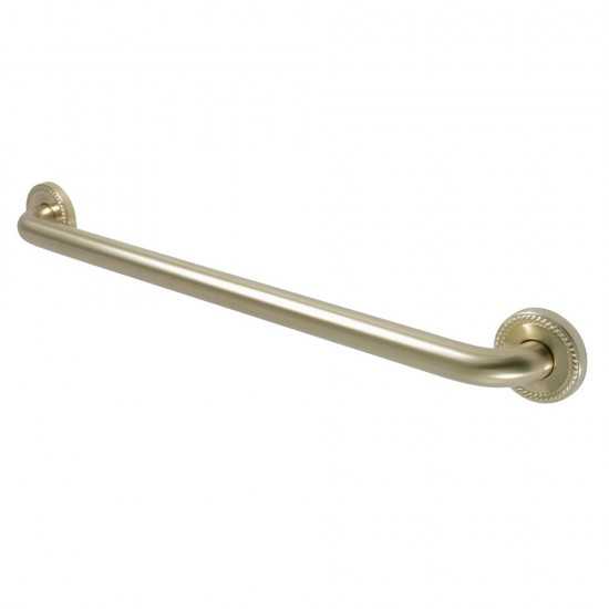 Kingston Brass ROPED 24" Decorative Grab Bar, Brushed Brass