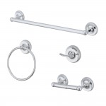 Kingston Brass Victorian 4-Piece Bathroom Accessory Set, Polished Chrome