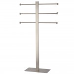 Kingston Brass Freestanding Stainless Steel Towel Holder with Rectangular Base, Brushed Nickel