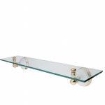 Kingston Brass Victorian Cosmetic Glass Shelf, Polished Brass