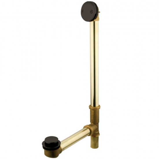 Kingston Brass 18 in. Tub Waste and Overflow with Tip Toe Drain, Oil Rubbed Bronze