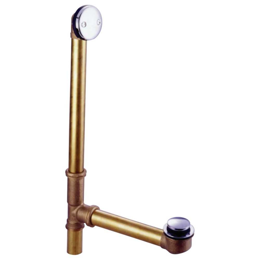 Kingston Brass 18 in. Tub Waste and Overflow with Tip Toe Drain, Polished Chrome