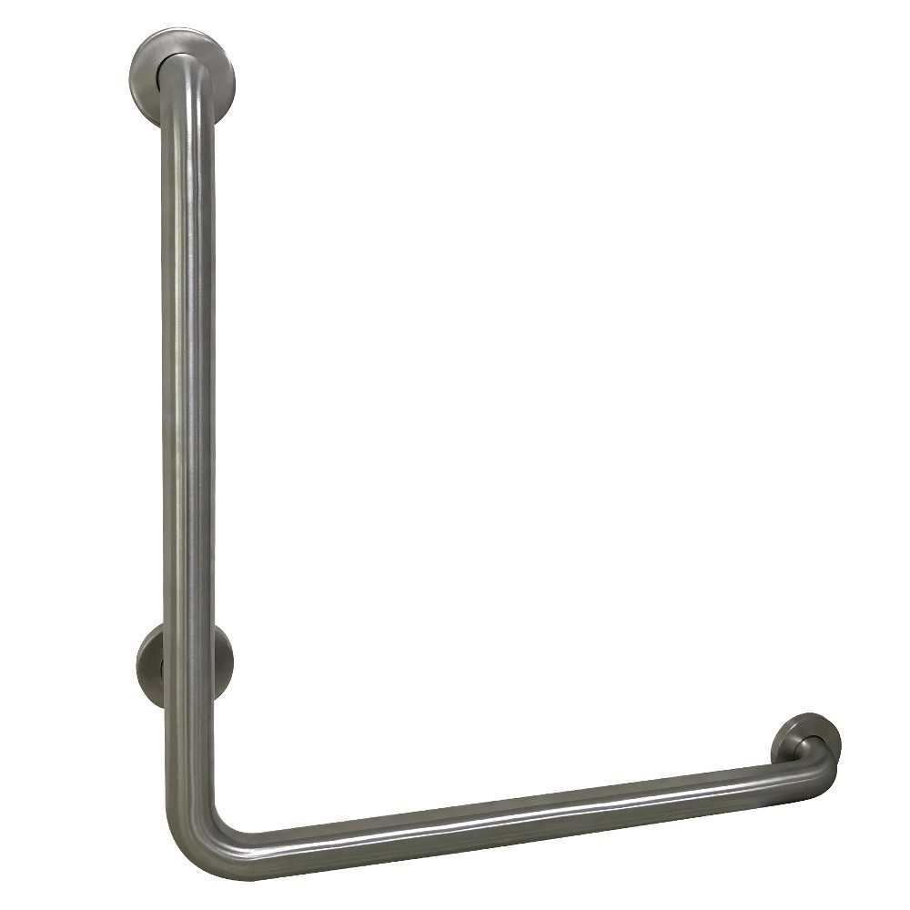 Kingston Brass 24"x 24" L-Shaped Grab Bar - Right Hand, Brushed Nickel Kingston Brass 24"x 24" L-Shaped Grab Bar - Right Hand, Brushed Nickel