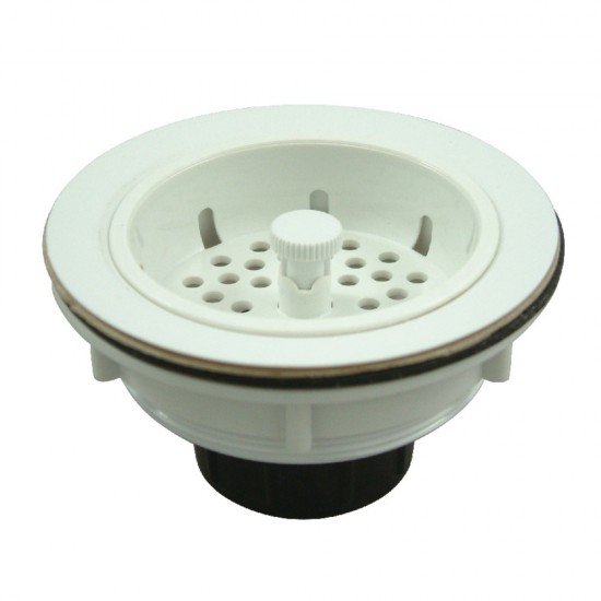 Gourmet Scape Tacoma Accessory Basket Strainer Kitchen Sink, White