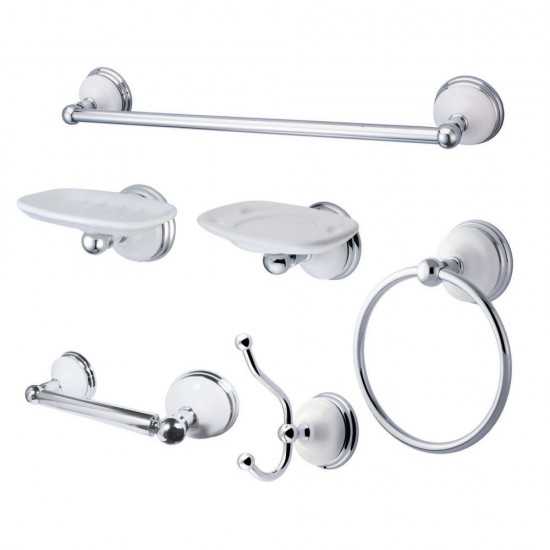 Kingston Brass Bathroom Accessory Combo, Polished Chrome