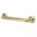 Kingston Brass Milano 12-Inch Decorative 1-1/4-Inch OD Grab Bar, Polished Brass