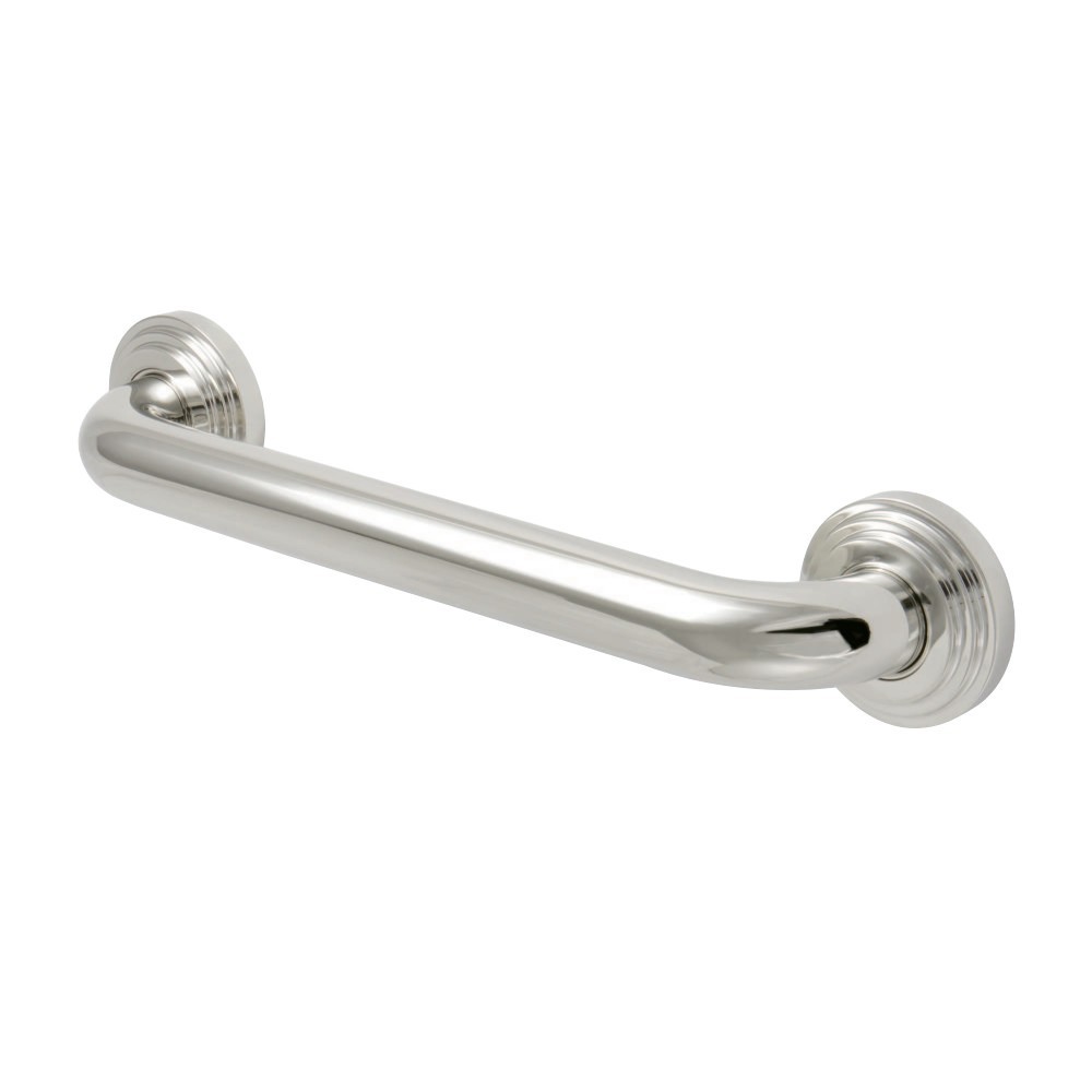 Kingston Brass Milano 12-Inch Decorative 1-1/4-Inch OD Grab Bar, Polished Nickel