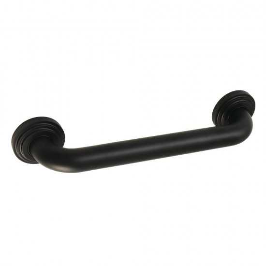 Kingston Brass Milano 12-Inch Decorative 1-1/4-Inch OD Grab Bar, Matte Black