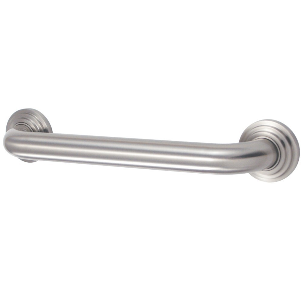 Kingston Brass Milano 12-Inch Decorative 1-1/4-Inch OD Grab Bar, Brushed Nickel