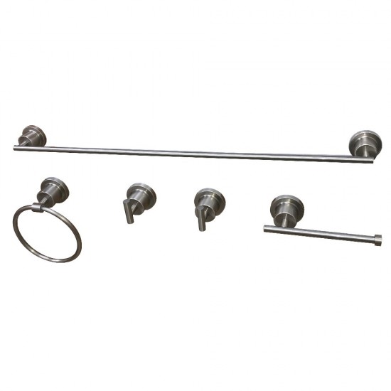 Kingston Brass Concord 5-Piece Bathroom Accessory Set, Brushed Nickel