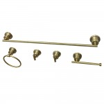 Kingston Brass Concord 5-Piece Bathroom Accessory Set, Brushed Brass