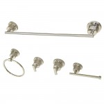 Kingston Brass Concord 5-Piece Bathroom Accessory Set, Polished Nickel