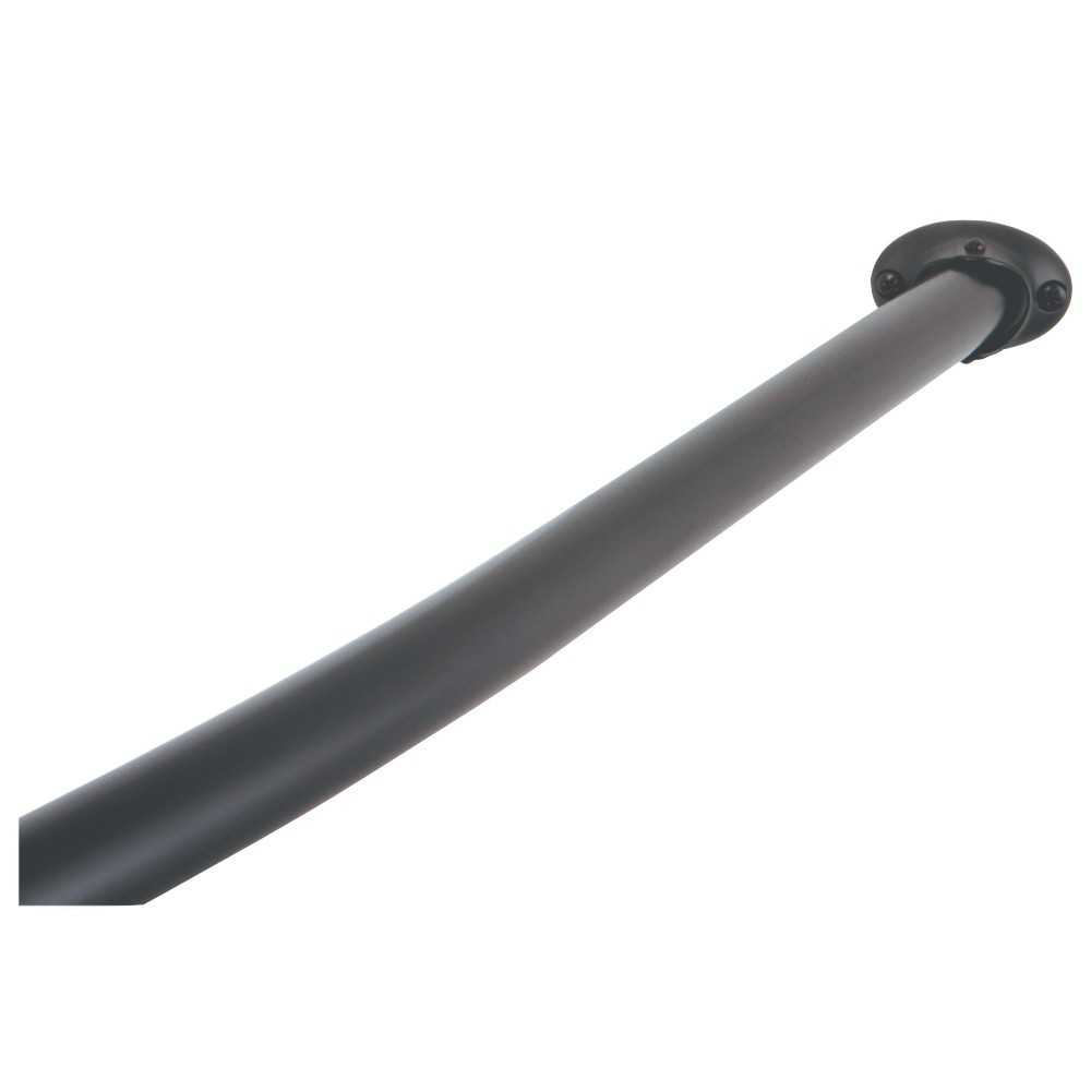 Kingston Brass Adjustable Single Curved Shower Curtain Rod, Oil Rubbed Bronze