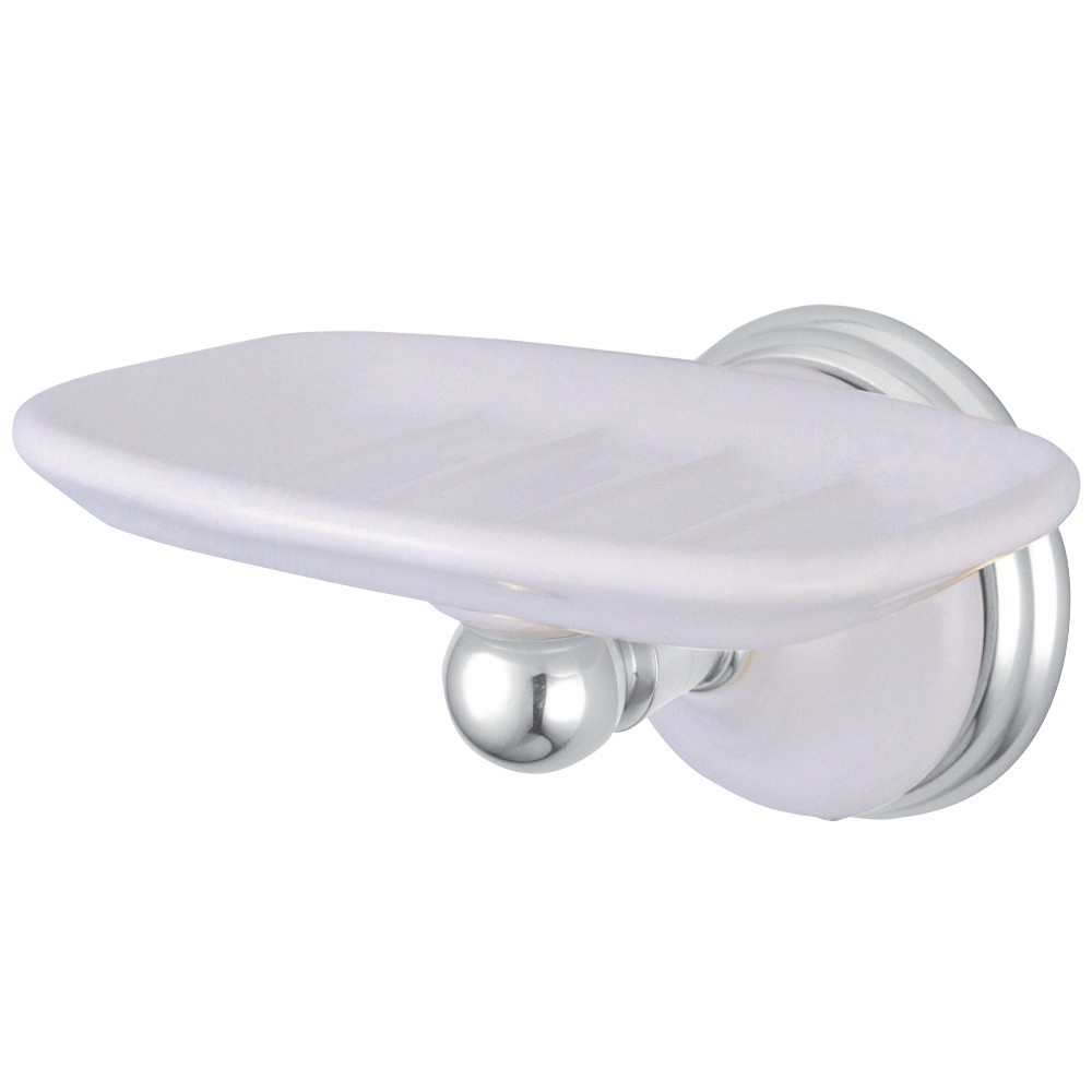 Kingston Brass Victorian Wall-Mount Soap Dish, Polished Chrome Kingston Brass Victorian Wall-Mount Soap Dish, Polished Chrome