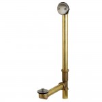 Kingston Brass 18" Tub Waste and Overflow with Lift & Lock Drain, 20 Gauge, Antique Brass