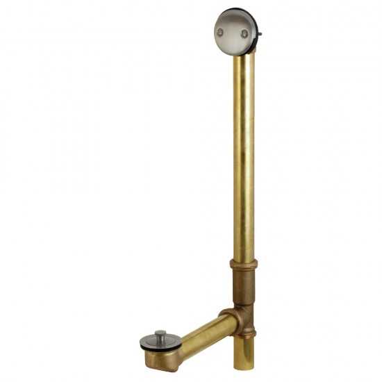 Kingston Brass 18" Tub Waste and Overflow with Lift & Lock Drain, 20 Gauge, Antique Brass