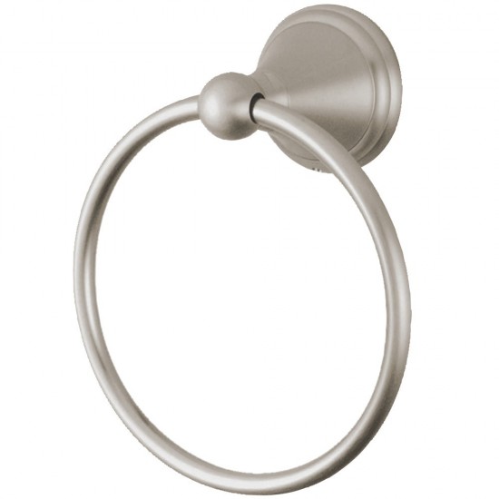 Kingston Brass Governor Towel Ring, Brushed Nickel