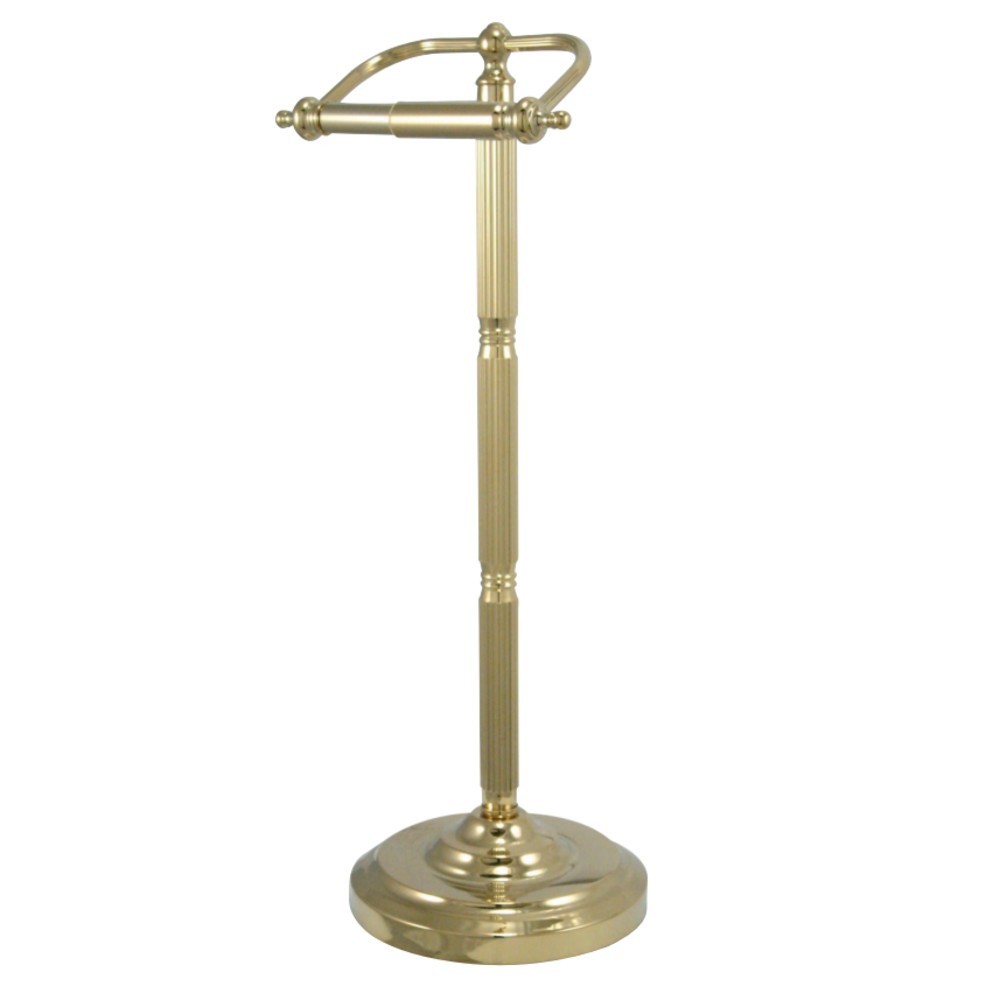 Kingston Brass Georgian Freestanding Toilet Paper Holder, Polished Brass Kingston Brass Georgian Freestanding Toilet Paper Holder, Polished Brass
