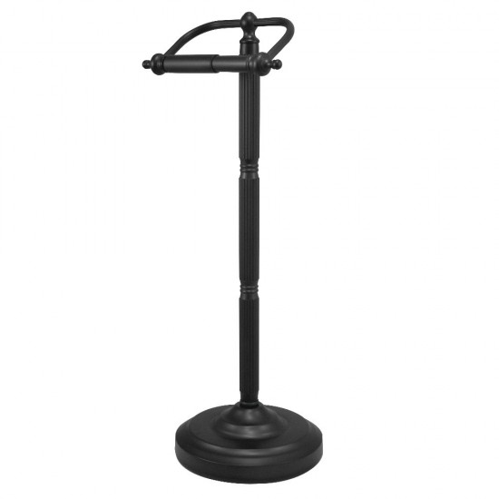 Kingston Brass Georgian Freestanding Toilet Paper Holder, Matte Black