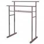 Kingston Brass Pedestal Steel Construction Towel Rack, Brushed Nickel